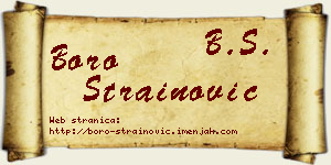 Boro Strainović vizit kartica